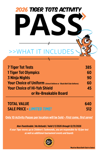 2026 Tiger Tots Activity Pass